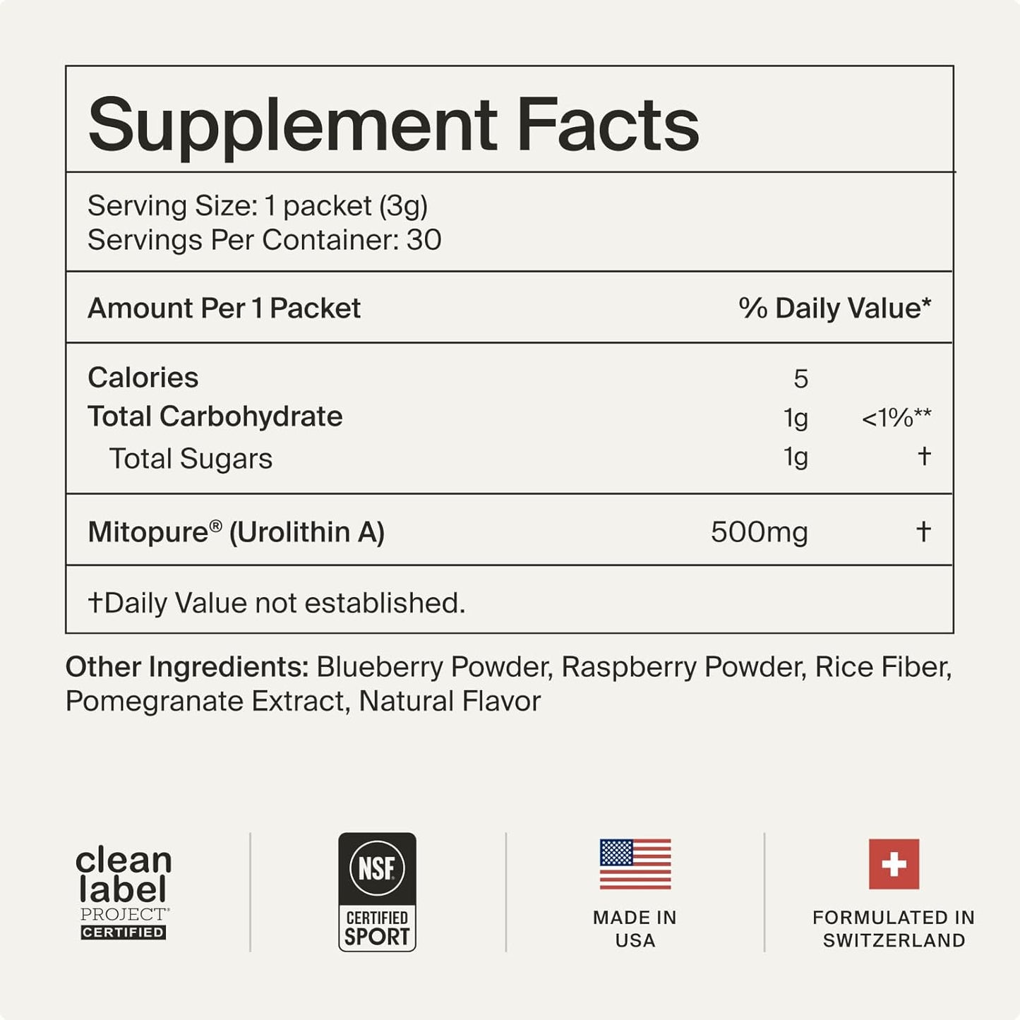Timeline Mitopure Urolithin A Supplement Powder 500 MG